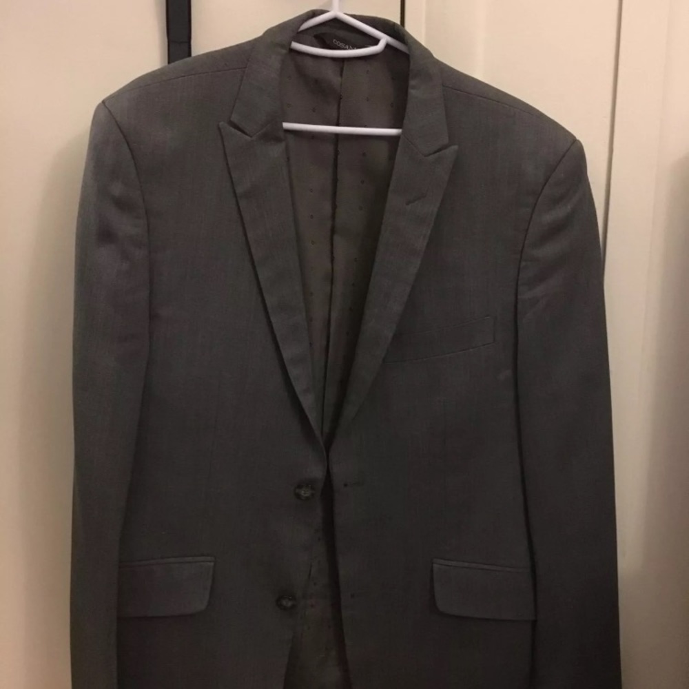Gray Giorgio Cosani Men’s 100% Wool Suit Jacket